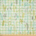 thumbnail image 2 of Ambesonne Autumn Fabric by the Yard Microfiber, Meadow Scene Flowers Artwork, 3 Yards, Mustard and Almond Green, 2 of 2