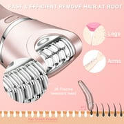 Hatteker 3-in-1 Electric Shaver for Face, Chin, Arms, Legs, and Underarms Portable Pain-Free Cordless Bikini Electric Shaver IPX7
