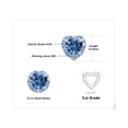 thumbnail image 2 of Jewelrypalace Heart Bowknot Love 5ct Heart Cut Light Blue Cubic Zirconia Stud Earrings 925 Sterling Silver, 2 of 6