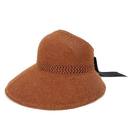 hat brim straw coofit uv bucket protection wide sun womens summer
