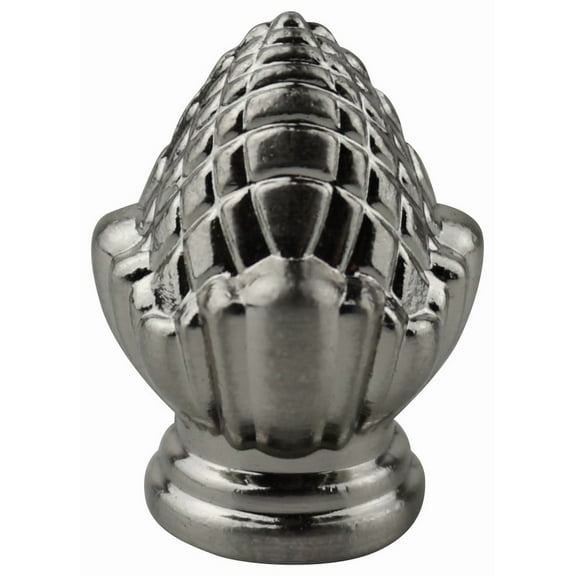 Urbanest Martha Lamp Finial, 1 1/4" Tall, Brushed Nickel, Single