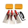 thumbnail image 1 of DYNWAVECA Notch Trowel Set Stainless Steel Practical, Professional Sturdy, Multipurpose, Hand Tools, for Tiling Installation Tile Tools, 1 of 10