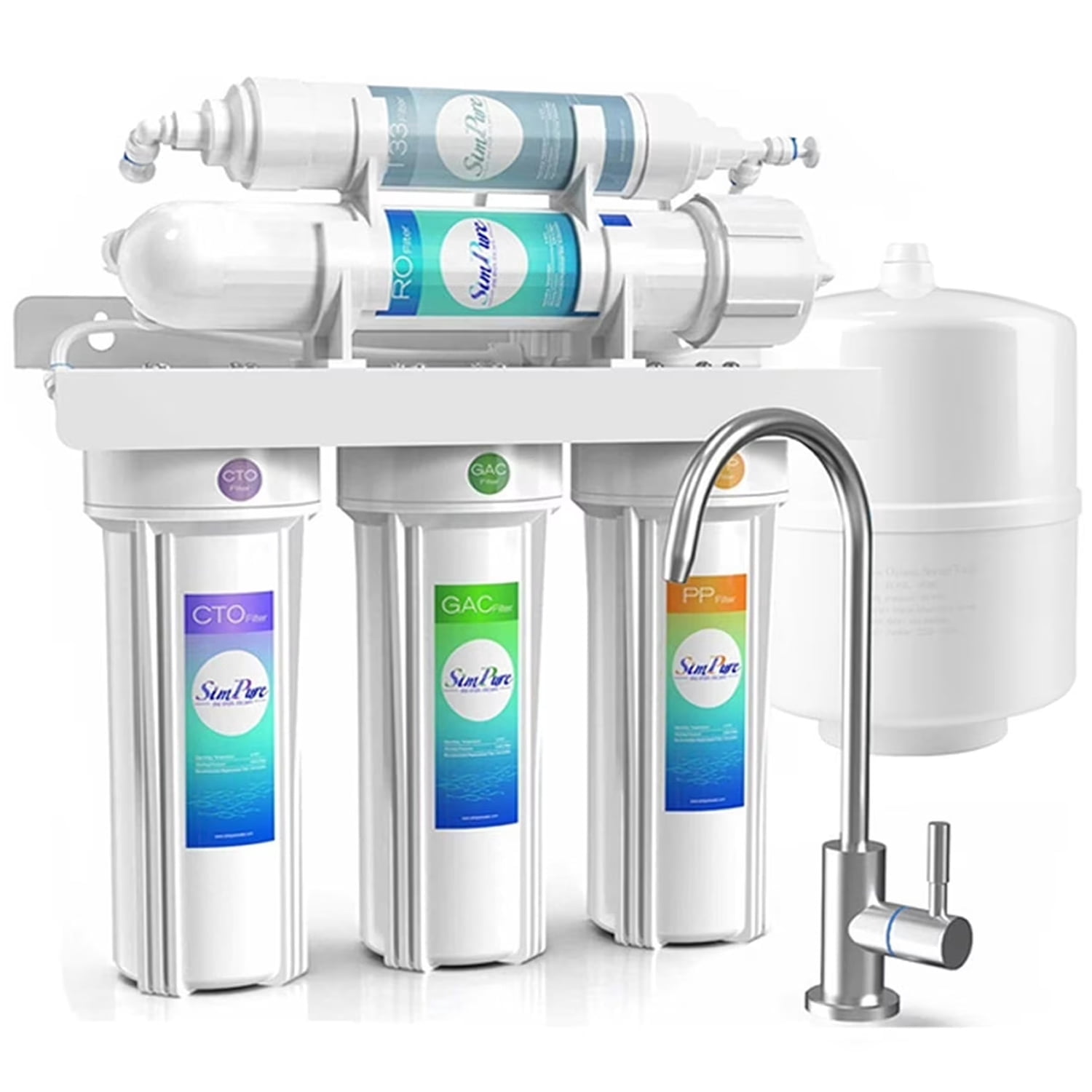Slevoo Reverse Osmosis Water Filter Countertop, 6 Stage Ro Water