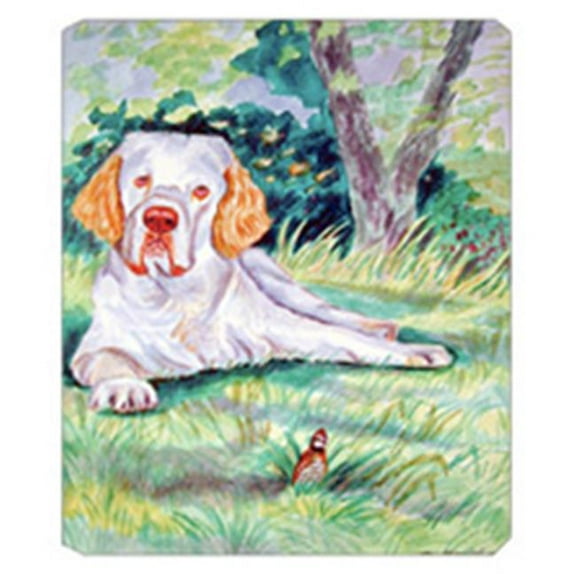 8 x 9.5 in. Clumber Spaniel Mouse Pad, Hot Pad Or Trivet