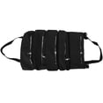 thumbnail image 1 of Bolsa de almacenamiento de herramientas, diseño de cremallera plegable de lona, bolsa enrollable de herramientas de alta capacidad, ligera y duradera, con correas, color negro, 1 of 8