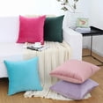 thumbnail image 2 of Dtwnek Pack of 2 Decorative Throw Pillow Cover Velvet Pillow Cases Square Cushion Case for Couch Office Bedroom Living Room, 24 x 24 Inch, 2 of 7