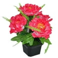 thumbnail image 1 of Coofit Potted Plant Realistic Desktop Artificial Peony Fake Flower for Home Office, 1 of 6