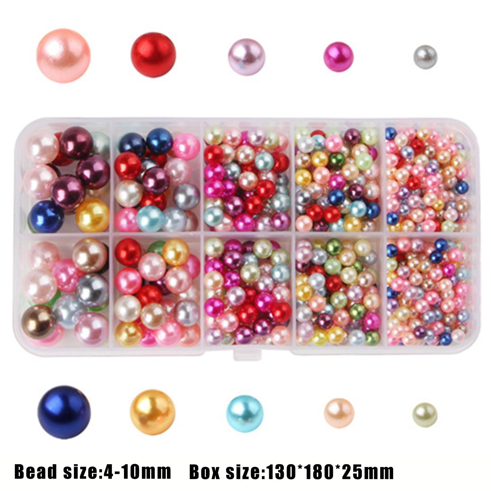 Clearance Office cabinet under $8,Pearl Beads For Crafts Round Pearl Bead Loose Bracelet Jewelry Choker DIY Making 2PC