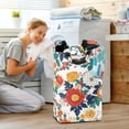 thumbnail image 5 of Yayeee Freestanding Laundry Hamper with Handle Collapsible Large Storage Basket for Clothes, Colorful Flowers Pattern, 5 of 7