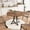 Brown, variant on 40" Industrial Round Dining Table for 4-6 – Sturdy Black Metal X-Base, Vintage Modern Design – Space-Saving for Dining Room, Kitchen & Living Room