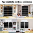 thumbnail image 6 of Black White Geometric Kitchen Curtains 63 Inch Length, Modern Striped Plaid Abstract Art Grommet Top Bedroom Living Room Curtains, Light Filtering Cafe Curtain Drapes 2 Panels Set 84''x63'', 6 of 9