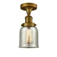 thumbnail image 1 of Innovations 517-1CH-BB-G58-LED Small Bell 1 Light Semi-Flush Mount part of the Franklin Restoration Collection, Brushed Brass, 1 of 1