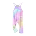 thumbnail image 4 of Girls Casual Sleeveless Jumpsuits Spaghetti Strap Loose Romper Overalls Long Pants with Pockets, 4 of 8
