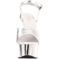 thumbnail image 3 of *6" Heel, 1 3/4" PF Ankle Strap Sandal - Slv Metallic/Slv Chrome, 9, 3 of 5