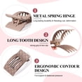 thumbnail image 3 of Amlaidu Large Flat Hair Claw Clips for Women Medium & Thick Hair, Duckbill Strong Hold Square Hair Clips, Beige, Brown, Black, 4 Pcs, 3 of 9