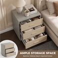 thumbnail image 3 of MOONMISS Modern 3-Drawer Nightstand Set of 2,Bedside Table with Sturdy Base & Gold Handles for Bedroom,Living Room,Light Oak, 3 of 7