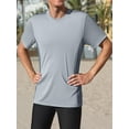 thumbnail image 6 of Charmo Mens UPF 50+ Swim Shirts Quick Dry Short Sleeve Swimsuit Tops Sun Protection Running Sufring Rash Guards, 6 of 9
