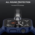 thumbnail image 2 of 2 Pack Étui Rigide Compatible avec Apple Watch 41mm Série 8 Série 7 avec Protecteur d'Écran en Verre Trempé, Couverture de Protection Durable Ultra-Mince Bleu/clair pour iWatch, 2 of 5