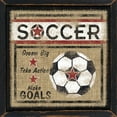 thumbnail image 2 of Spivey, Linda 26x26 White Modern Wood Framed Museum Art Print Titled - Soccer, 2 of 4