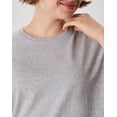 thumbnail image 5 of Hanes Essentials Women's T-Shirt Dress, Cotton Light Steel, 5 of 8