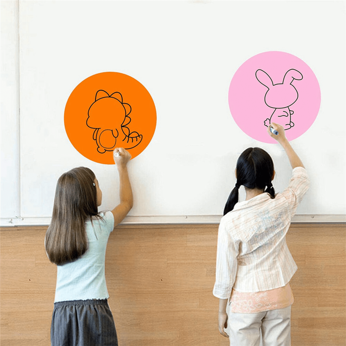 36Pcs Dry Erase Circles Removable Vinyl Dot Stickers for School Classroom Table & Desk 11.8Inch