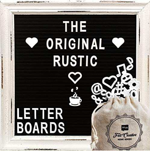 Details about   Foxy Crafts 10" x 10" Black Felt w/Rustic Wood Frame Letter Board Set 350 Pieces 