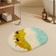 thumbnail image 5 of Felpuda de entrada absorbente de agua • Alfombra de lana de oveja sintética de estilo cremoso • Respaldo de goma antideslizante • Poliéster suave y mullido • Multicolor moderno 16x24 in • Lavable a, 5 of 6