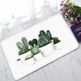 thumbnail image 1 of YUSDECOR Green Cactus Set In White Pots On White Home Decor Floor Mat Area Rug Doormat Size 18x30 Inches, 1 of 1