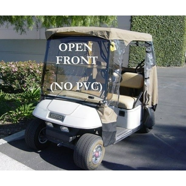 Covered Living 3 Sided Drivable Golf Cart 2 Seater Enclosure With Zippered Door Fits E Z Go Club Car And Yamaha G Model Roof Up To 58 L Walmart Com