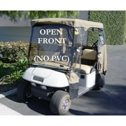 Formosa Covers 3 Sided Drivable Golf Cart 2 seater Enclosure with Zippered door, fits E Z GO, Club Car and Yamaha G model roof up to 58"L