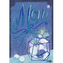 Designer Greetings Sea Shells in Blue Foil Framed Container Birthday Card for Mom