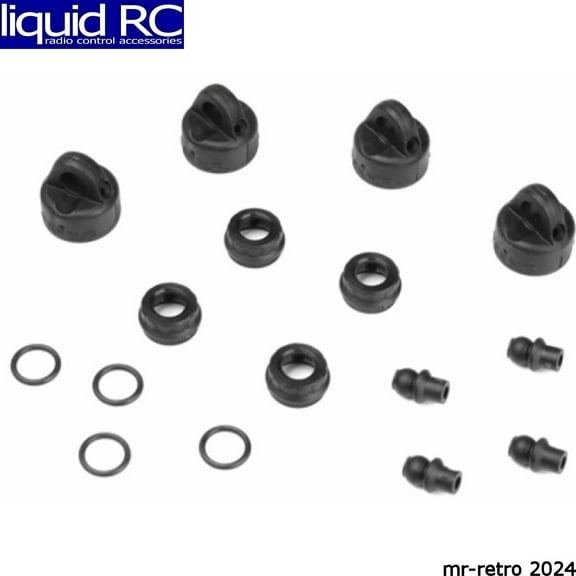TEKNO RC LLC Shock/Cartridge Cap & Bushing Set 4 each EB410 TKR6712 Elec Car/Truck Replacement Parts