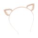 thumbnail image 4 of 1 diadema con orejas de gato huecas de diamantes de imitación, broche para el pelo para fiesta de disfraces., 4 of 5