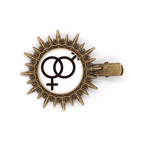Gender Difference Equality Between Men Women Rainbow Hairpin Sun Headwear Retro Metal Clips Pin