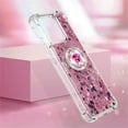 thumbnail image 4 of Glitter Clear Sparkly Bling Xiaomi Redmi 10C Case for Women, Flowing Liquid Quicksand Cover with Diamond Ring Holder Case for Xiaomi Redmi 10C  Rose Gold, 4 of 14