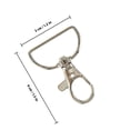 thumbnail image 2 of WHAMVOX Lobster Clasp Swivel Snap Hooks 24Pcs Metal Keyring Hooks D Shape Silver, 2 of 8