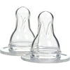 Dr. Brown's Natural Flow Standard Silicone Bottle Nipple, Level 3 6m+, 2 Ct (2 Pack)