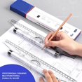 thumbnail image 6 of HannLk Multipurpose Rolling Parallel Ruler Plastic Drawing Ruler Measurement Tool, 6 of 7