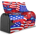 thumbnail image 7 of American Flag Mailbox Cover Magnetic Standard Size 18" X 21" USA Patriotic Mailbox Covers Independence Day Mailbox Covers Magnetic Mailbox Wraps Post Box Cover Decor for Outdoors, 7 of 7