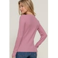 thumbnail image 3 of TheLovely Juniors & Plus Casual Long Sleeve Henley Thermal T-Shirts Top, 3 of 4