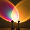 thumbnail image 4 of Sunset Light Projector Lamp - USB Sunset Projection LED Night Light with 180° Rotation - Height-Adjustable Network Red Decorative Lights, Romantic Modern Floor Light for Living Room Bedroom, 4 of 5