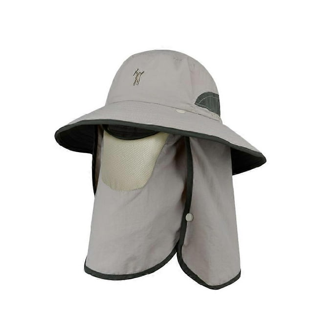 Sun Hats For Men And Women Breathable Outdoor Activities Fishing Hat Khaki 1Set