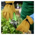 thumbnail image 3 of Cowhide Gloves Welding Heat Shield Soft Sensitive Finger Guards Labor Protection for Handling ,Easy to Use, 3 of 6