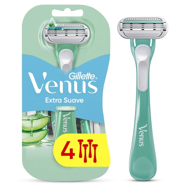 Rastrillo para Mujer Gillette Venus Extra Suave Sensitive con Aloe 4 pzas
