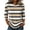 #1 Light Gray, variant on Tunic Tops for Women 3/4 Lenth Sleeve Crew Neck Striped Shirts Dressy Casual Loose Fit Blouses Dark Blue L