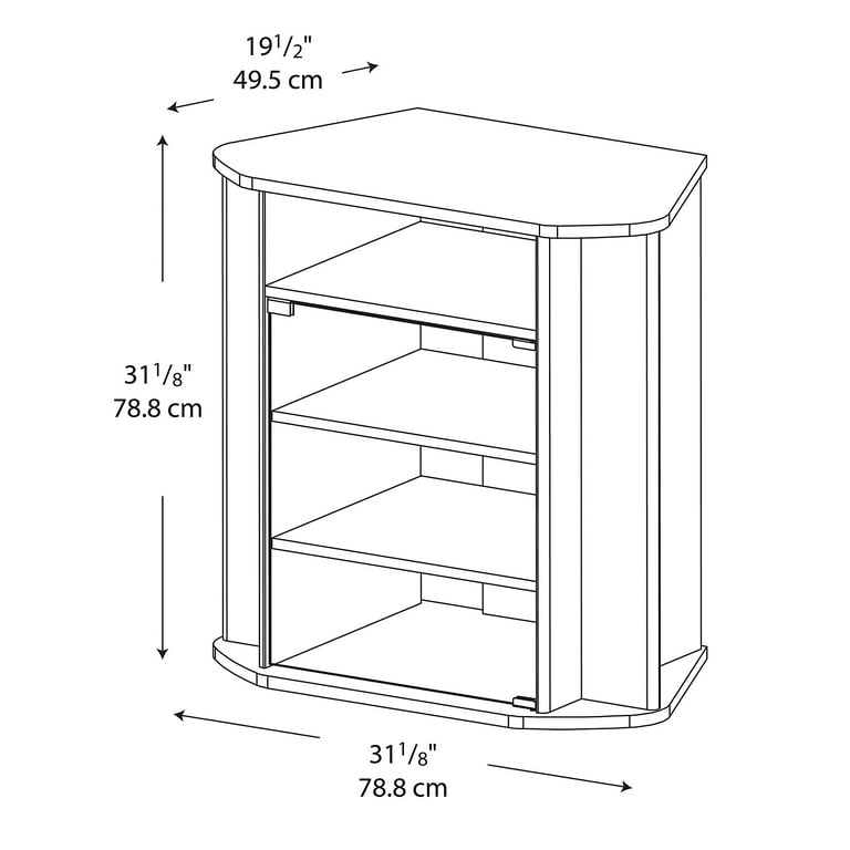 Bush Furniture Visions Tall Corner TV Stand
