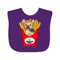 Inktastic Cute Frenchie in French Fries Boys or Girls Baby Bib