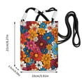 thumbnail image 2 of Multi-Color Cross-Body Handbag 8.27×5.91in Waterproof, Scratch-Resistant And Odor-Free Detachable Shoulder Strap Colorful Floral Pattern Groovy Flowers (1), 2 of 8