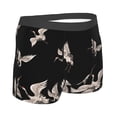thumbnail image 3 of Kll Japanese White Crane Men'S Cotton Boxer Briefs Underwear-Large, 3 of 9