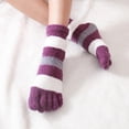 thumbnail image 4 of Baywell Toe Socks for Women - Fuzzy Socks Fluffy Socks Five Finger Socks Cozy Socks Winter Slipper Socks for Women Green, 4 of 11